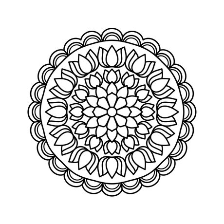 A rangoli colouring page