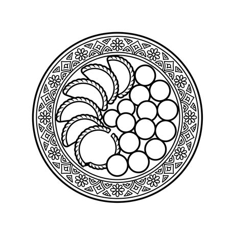 A rangoli colouring page